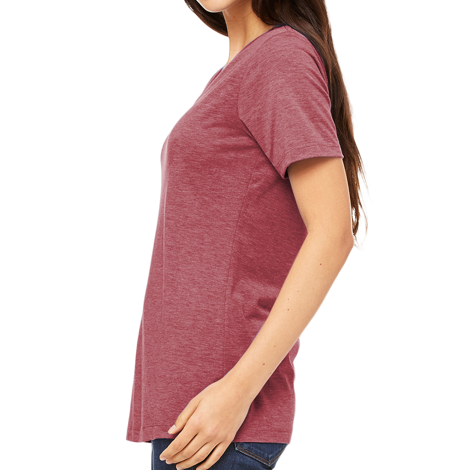 Bella + Canvas Ladies\' Relaxed Jersey Short-Sleeve V-Neck T-Shirt